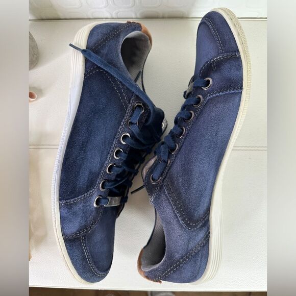 Raphael Steffens Navy Suede Sneakers Size 40 US 9 - Picture 7 of 9